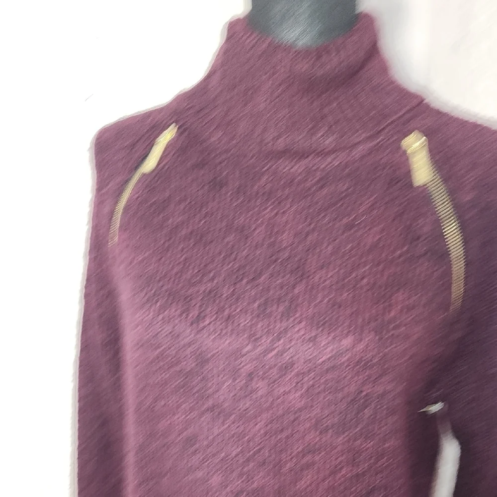 Michael Kors Shoulder Zip Turtleneck NWOT